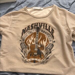 Nashville Music City Kids Tan T-Shirt